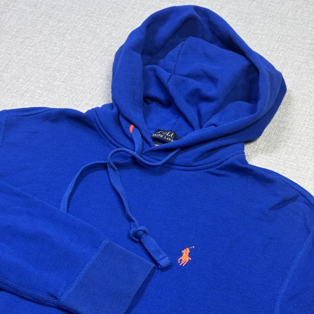 Polo Ralph Lauren Fleece‎ Performance Hoodie Sweatshirt Mens Small Blue Pullover
